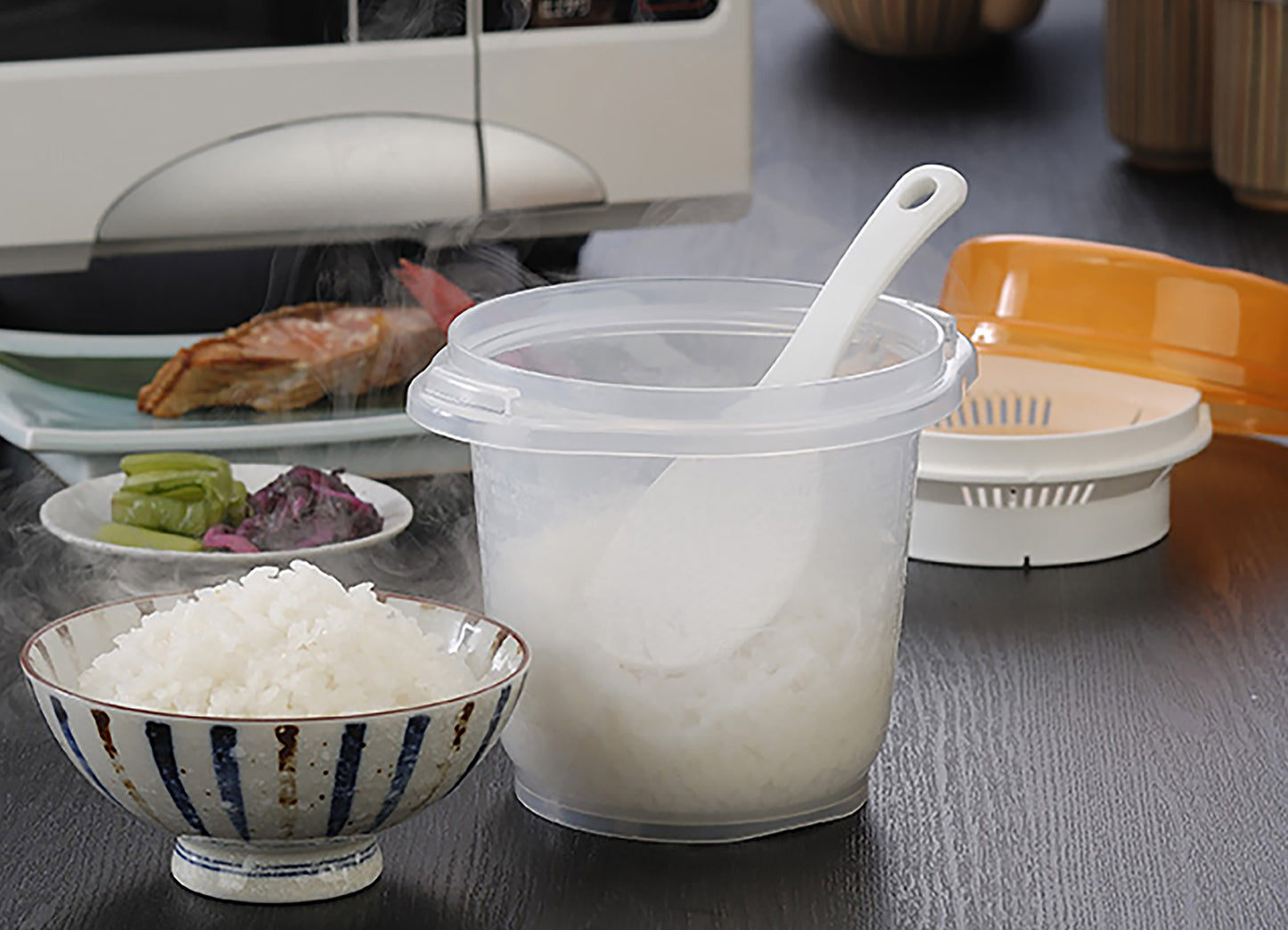 【セット】レンジで簡単ごはん炊き & お米300g(約2合)×4袋セット